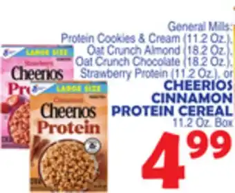 Bravo Supermarkets CHEERIOS CINNAMON PROTEIN CEREAL offer