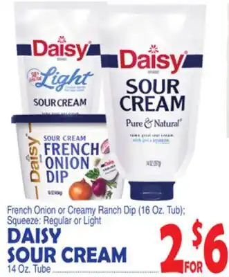 Bravo Supermarkets DAISY SOUR CREAM 14 Oz. Tube offer
