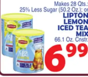 Bravo Supermarkets LIPTON LEMON ICED TEA MIX offer