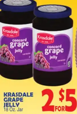Bravo Supermarkets KRASDALE GRAPE JELLY offer