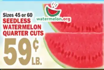 Bravo Supermarkets SEEDLESS WATERMELON QUARTER CUTS offer