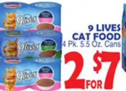 Bravo Supermarkets 9 LIVES CAT FOOD offer