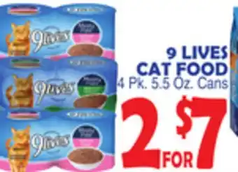 Bravo Supermarkets 9 LIVES CAT FOOD offer