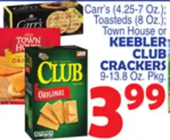 Bravo Supermarkets KEEBLER CLUB CRACKERS 9-13.8 Oz. Pkg offer