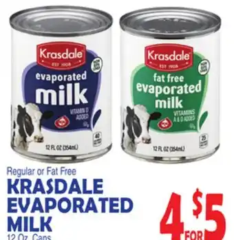 Bravo Supermarkets KRASDALE EVAPORATED MILK offer
