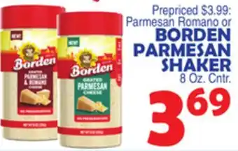 Bravo Supermarkets BORDEN PARMESAN SHAKER offer