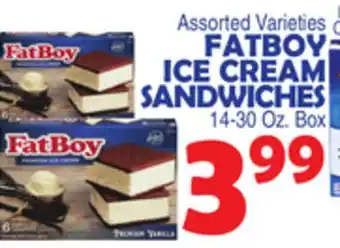 Bravo Supermarkets FATBOY ICE CREAM SANDWICHES offer