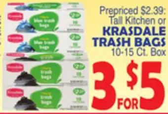 Bravo Supermarkets KRASDALE TRASH BAGS offer