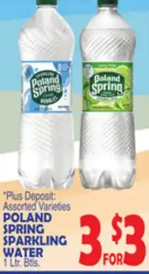 Bravo Supermarkets POLAND SPRING SPARKLING WATER offer