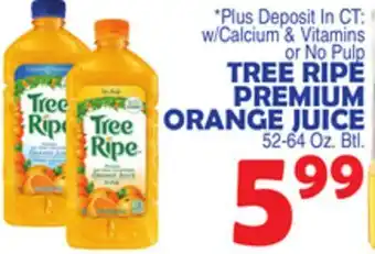 Bravo Supermarkets TREE RIPE PREMIUM ORANGE JUICE offer