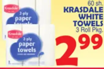 Bravo Supermarkets KRASDALE WHITE TOWELS offer