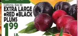 Bravo Supermarkets EXTRA LARGE RED, BLACK, PLUMS offer