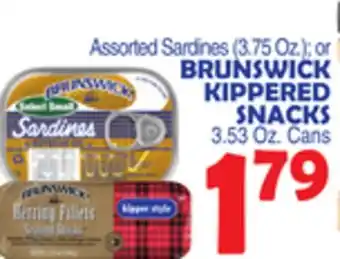 Bravo Supermarkets BRUNSWICK KIPPERED SNACKS 3.53 Oz. Cans offer