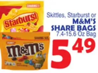 Bravo Supermarkets M & M' S SHARE BAGS offer