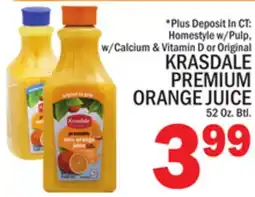 C Town KRASDALE PREMIUM ORANGE JUICE offer