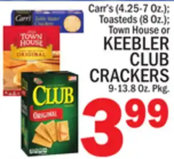 C Town KEEBLER CLUB CRACKERS 9-13.8 Oz. Pkg offer