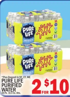 C Town PURE LIFE PURIFIED WATER offer