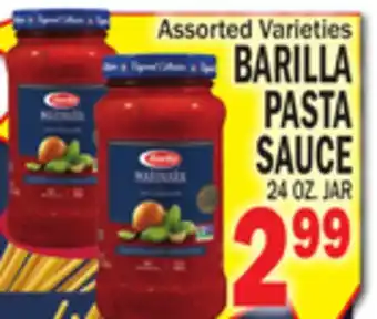 C Town BARILLA PASTA SAUCE offer