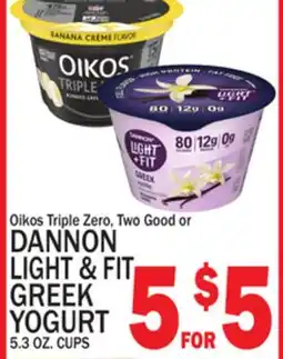 C Town DANNON LIGHT & FIT GREEK YOGURT offer
