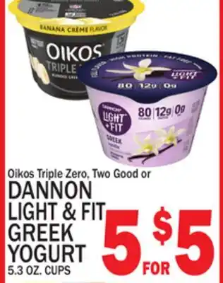 C Town DANNON LIGHT & FIT GREEK YOGURT offer