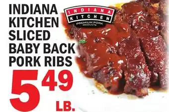 C Town INDIANA KITCHEN SLICED BABY BACK PORK RIBS offer