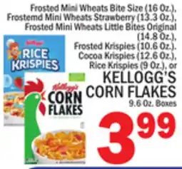 C Town KELLOGG'S CORN FLAKES 9.6 Oz. Boxes offer