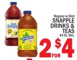 C Town SNAPPLE DRINKS & TEAS offer