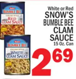 C Town SNOW'S BUMBLE BEE CLAM SAUCE offer