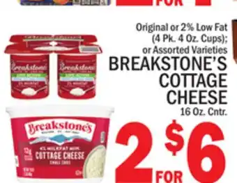 C Town BREAKSTONE'S COTTAGE CHEESE 16 Oz. Cntr offer