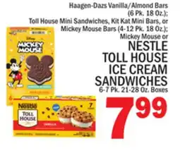 C Town NESTLE TOLL HOUSE ICE CREAM SANDWICHES 6-7 Pk. 21-28 Oz. Boxes offer