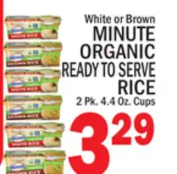 C Town MINUTE ORGANIC READY TO SERVE RICE offer