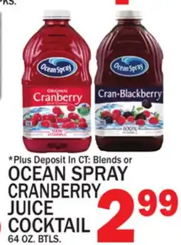C Town OCEAN SPRAY CRANBERRY JUICE COCKTAIL offer