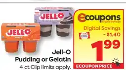 Weis Markets Jell-O Pudding or Gelatin offer