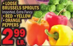 C Town LOOSE BRUSSELS SPROUTS, RED, YELLOW, ORANGE PEPPERS offer