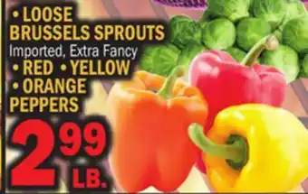 C Town LOOSE BRUSSELS SPROUTS, RED, YELLOW, ORANGE PEPPERS offer