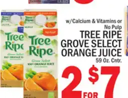 C Town TREE RIPE GROVE SELECT ORANGE JUICE offer