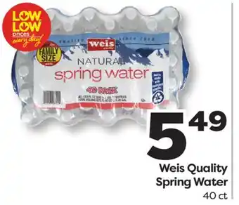 Weis Markets Weis Quality Spring Water offer