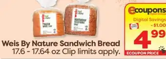 Weis Markets Weis By Nature Sandwich Bread offer