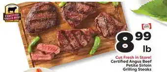Weis Markets Certified Angus Beef Petite Sirloin Grilling Steaks offer