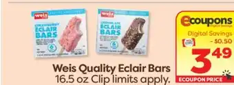 Weis Markets Weis Quality Eclair Bars offer
