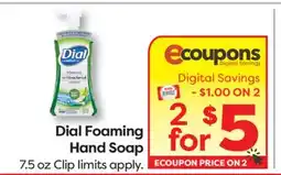 Weis Markets Dial Foaming Hand Soap offer
