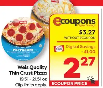 Weis Markets Weis Quality Thin Crust Pizza offer