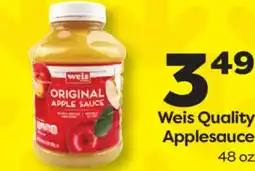 Weis Markets Weis Quality Applesauce offer