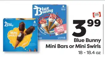 Weis Markets Blue Bunny Mini Bars or Mini Swirls offer