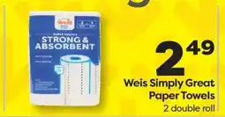 Weis Markets Weis Simply Great Paper Towels offer