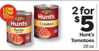 Weis Markets Hunt's Tomatoes offer