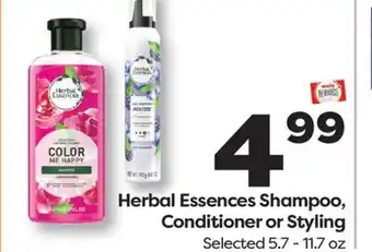 Weis Markets Herbal Essences Shampoo, Conditioner or Styling offer