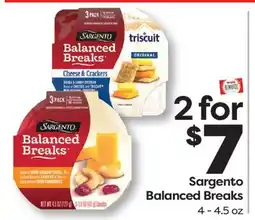 Weis Markets Sargento Balanced Breaks offer