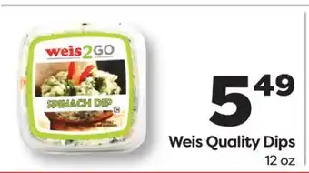 Weis Markets Weis Quality Dips offer