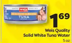 Weis Markets Weis Quality Solid White Tuna Water offer